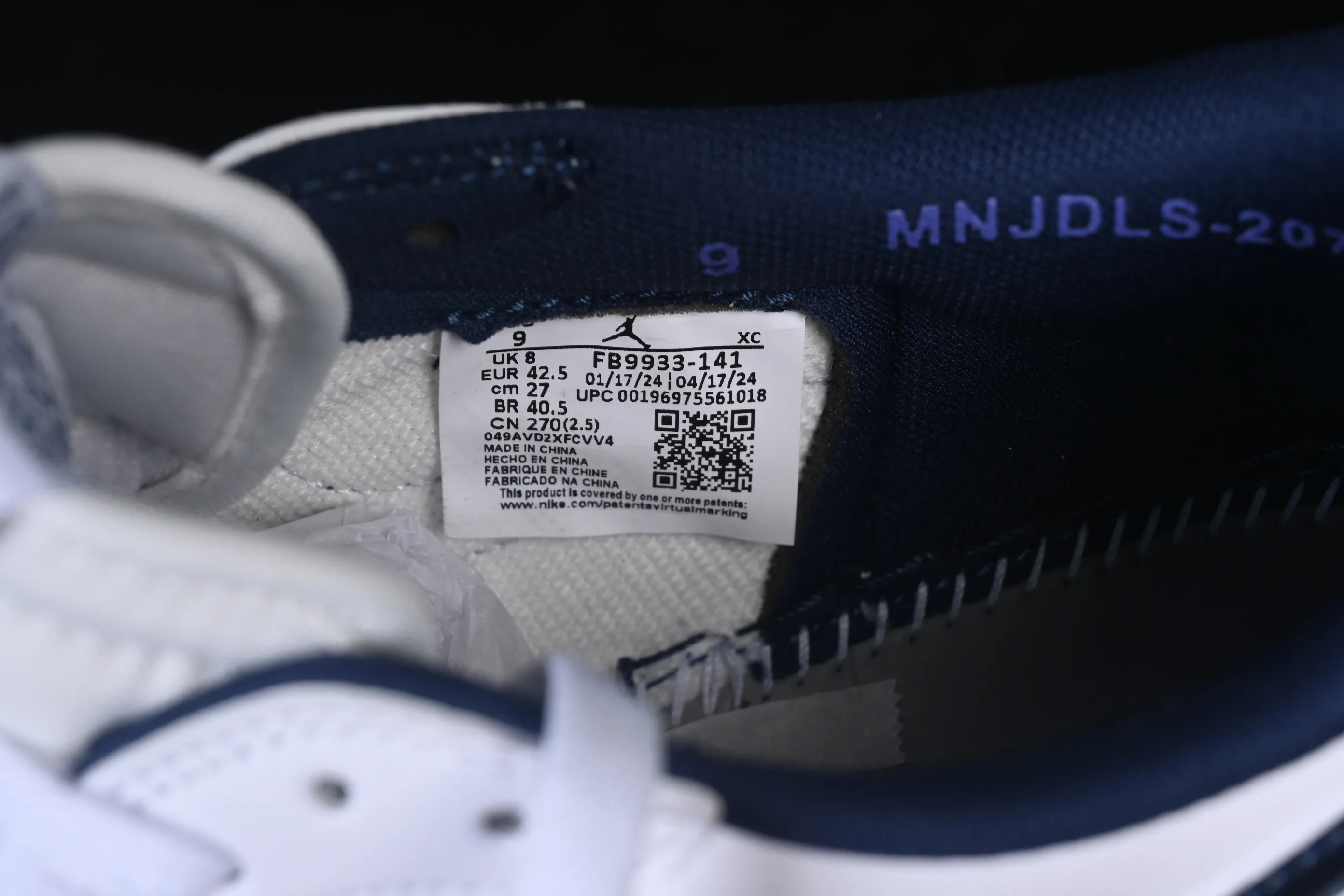 All categories Air Jordan Jordan series basketball shoes Air Jordan 1 Low Air Jordan 1 Low "85 Metallic Blue" AJ1 Joe 1 Metallic White Blue FB9933-141